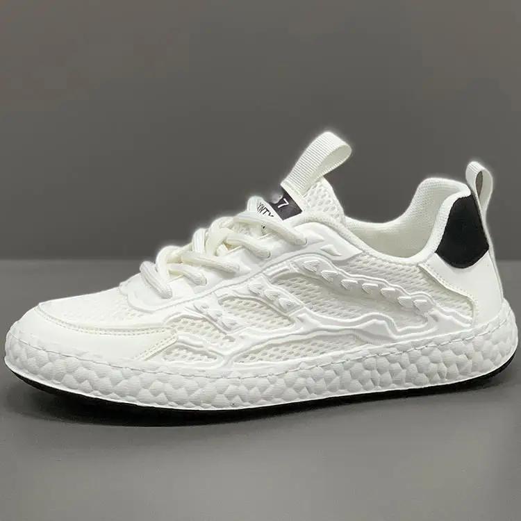 Mesh Breathable Casual Shoes 2024 Fashion Tide Shoes Soft Bottom Lightweight Men Sneaker Flat Comfort Board Shoes Non-slip Tenis