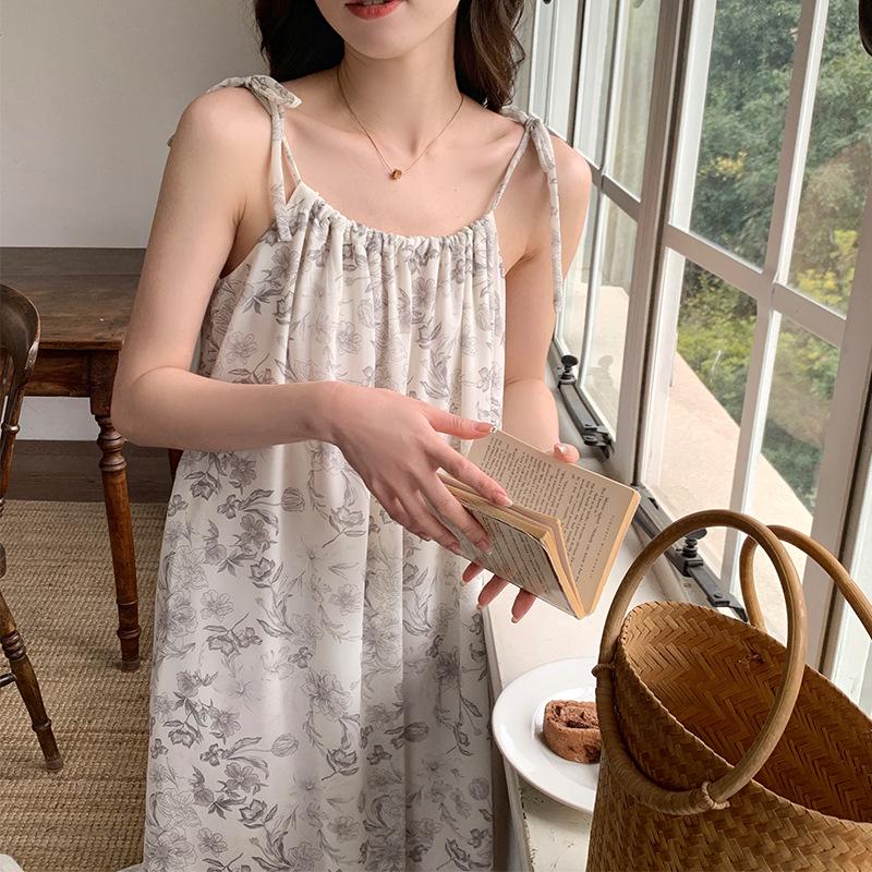 

Women s Stretchy Cloud Cotton Sleep Dress - Round Neck Camisole Pajamas One Size (M-2XL)