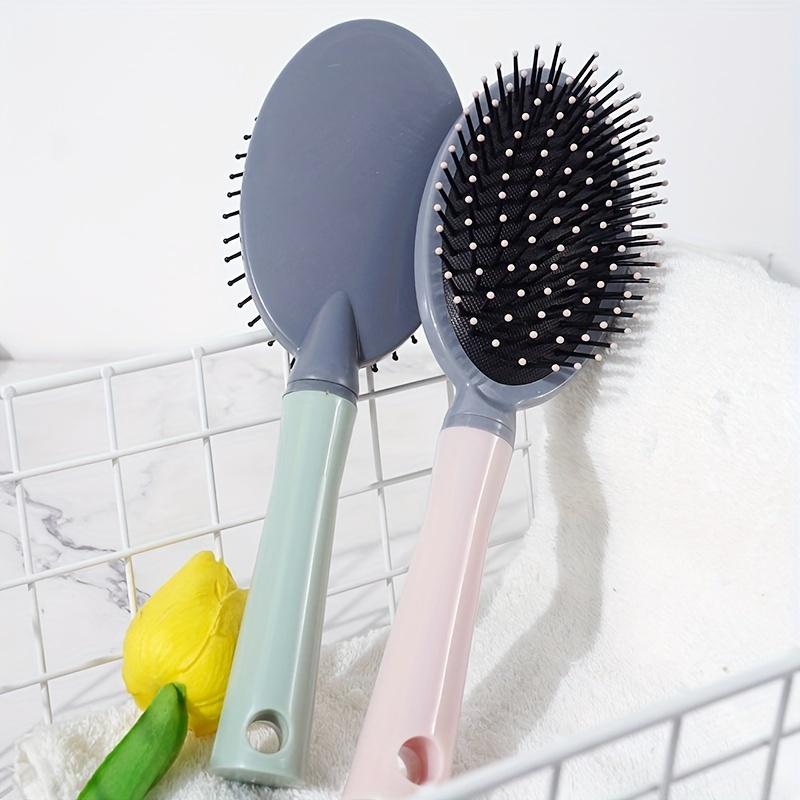 [Nylon Bristle Hair Brush] Nylon Bristle Hair Brush for Women, ABS Plastic Handle, Finishing Comb for Normal Hair