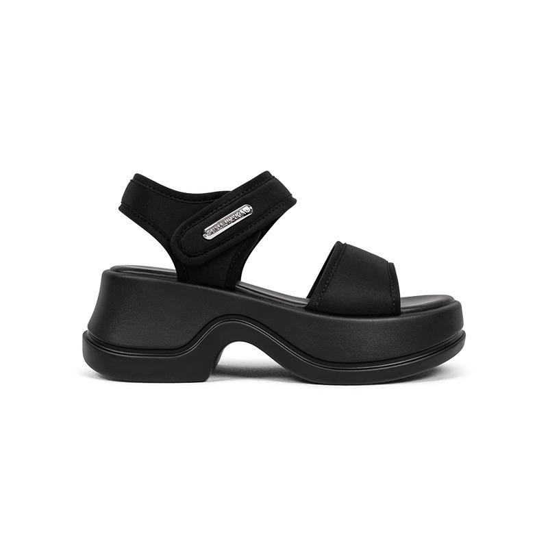 Muffin Thick-soled Heightening Sandals Women's New Summer Wear Casual Sports Velcro Beach Shoes
