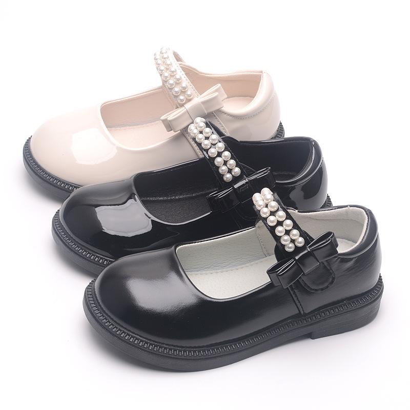 Mary Jane children's princess shoes, black girls' leather shoes, autumn British style school student performance soft-soled children's shoes