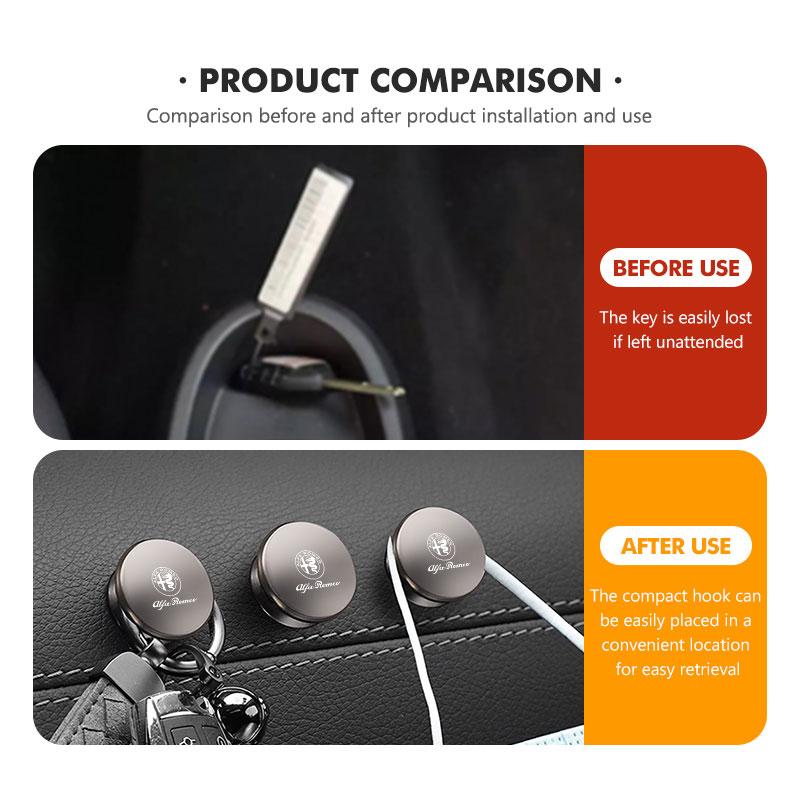Car Stickers For Alfa Romeo For Alfa Romeo Car Multifunctional Mini Hooks Interior Storage Holder Auto Accessories Giulietta 940