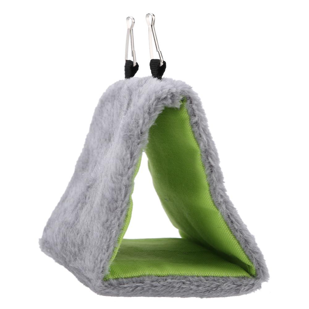Warm Flannel Material Bird roost House Triangular Shape Bird Sleeping Tent Winter Warmth