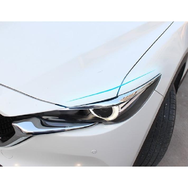 For Mazda CX-5 CX5 KF 2017-2025 Chrome Front Light Lamp Headlight Strip Trim