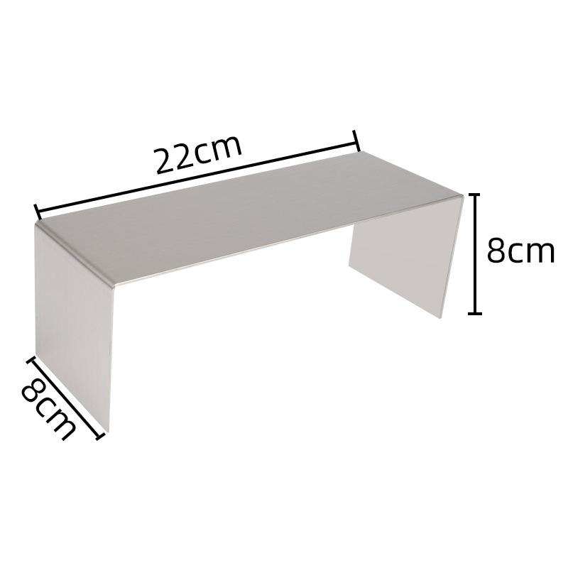 U Shape Stainless Steel Display Riser Stand, Shop Jewelry Bag Display Shelf For Dessert Cupcake Shoes Action Figure Display