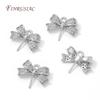 18K Gold Plated Brass Butterfly Charms with Pearl Mounting Accessories,Necklace Pendants Connectors,DIY Earrings Making Findings