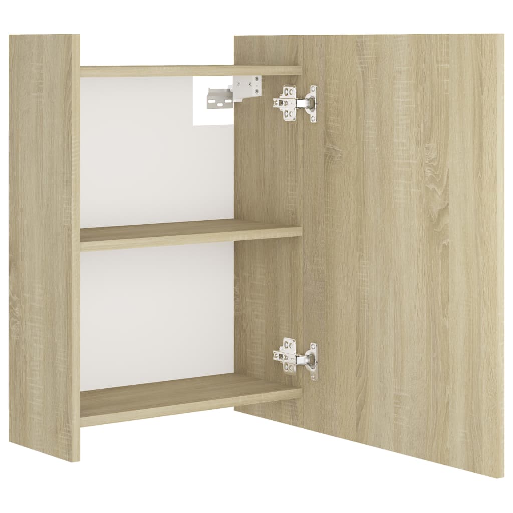 Bathroom Mirror Cabinet Sonoma Oak 62.5x20.5x64 Cm Engineered Wood
