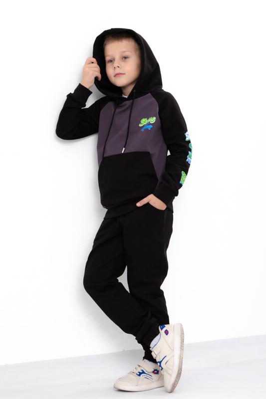 Boys' insulated outfit – Printed zip hoodie and sporty pants, Demi-season 6228-023-33-4-1 HC