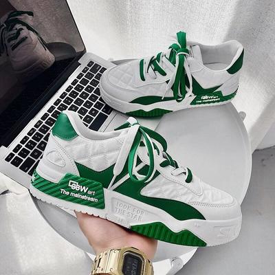 Designer Shoes for Men Casual Platform Sneakes Two-tone Lace Up Trainers Fashion Student Sneakes Mens Vulcanized Tenis Masculino
