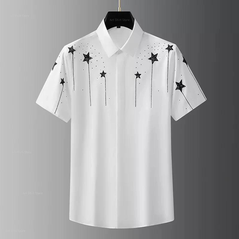 Abstract Ink Splash Short-sleeve Shirt, Trendy Casual Wear for Everyday Use.