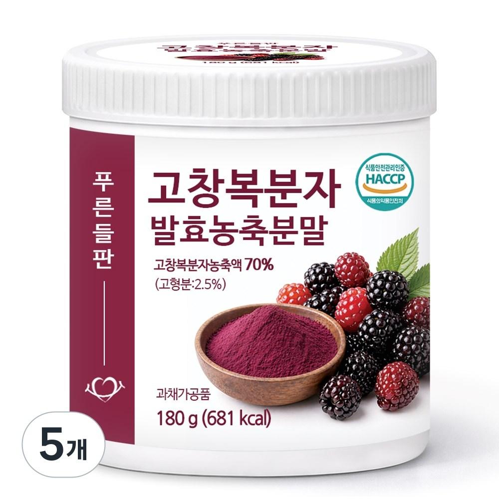 HACCP Pureun Deulpan Gochang Korean Black Raspberry Fermented Concentrate Powder Fruit Powder Domestic 5 pcs 180g