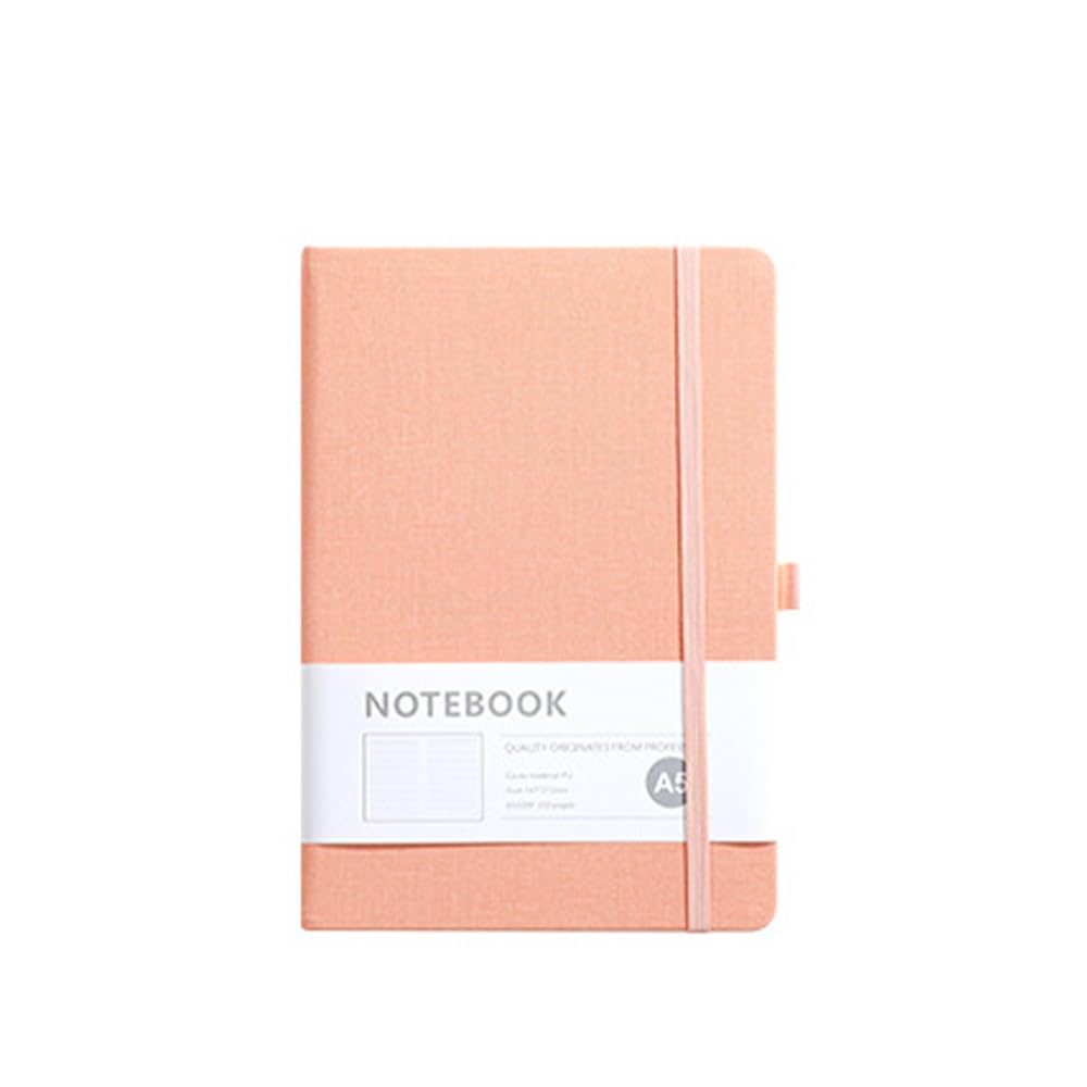 MaT store A5 Business Work with Elastic Band Notebook, Notebook, Use, (Pink)