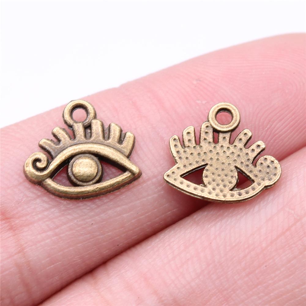 

20pcs Witch Evil Eye Charms Pendant For Jewelry Making DIY Crafts Making Findings Handmade Tibetan Jewelry