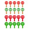 Reversible Stop and Go Directional Sign Pack of 10 Handheld Crossing Guard Stop Sign for Construction Traffic Safety