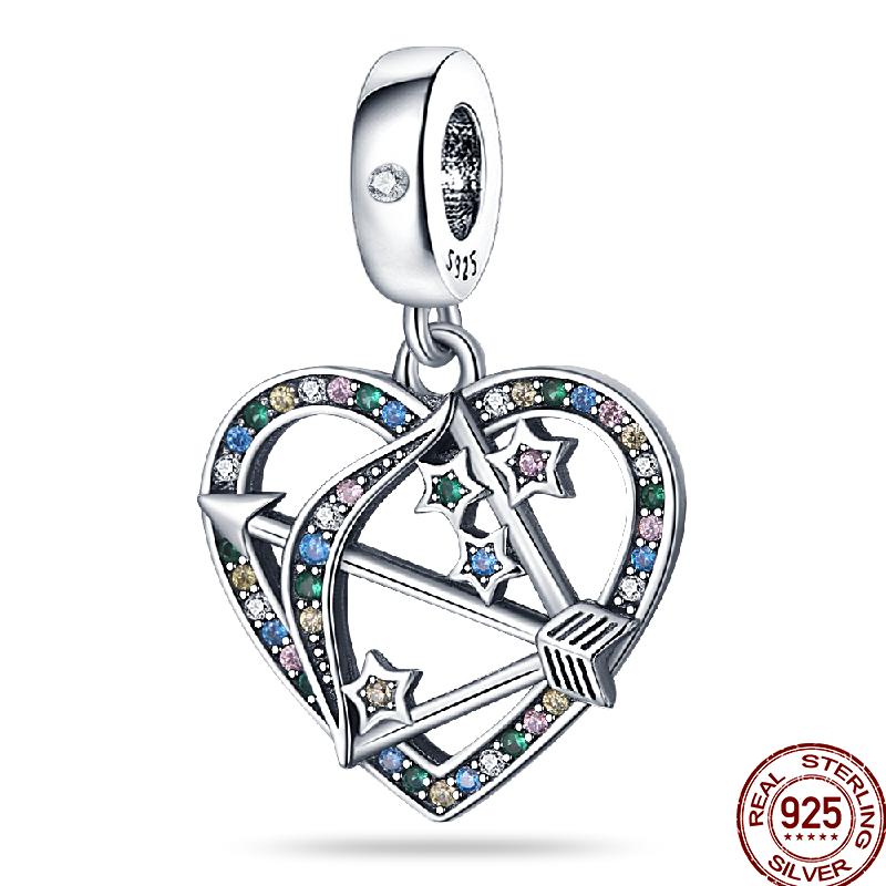 New Copper Religious Angel Cross Series Shiny Zircon Beads Suitable For 3Mm Original Bracelet Diy