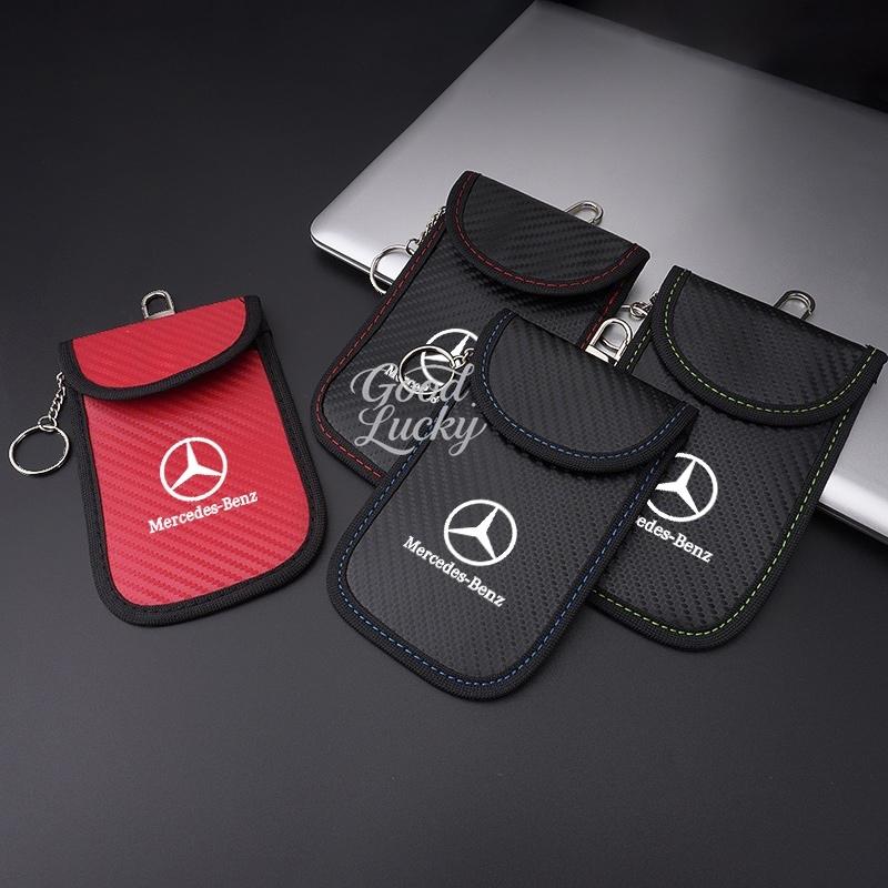 AXX2 Car Key Case Anti-Theft Signal Blocker Bag Car RFID Shielding Pocket Pouch For Mercedes Benz 2022 C S Class W206 W223 S350 C260