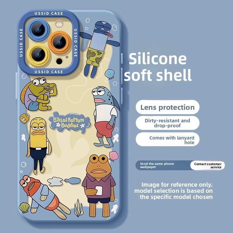 Beechburg Apple Phone Case 17 Pro New iPhone 15 Max Silicone Air with 14 Stand 16 Cartoon Cover
