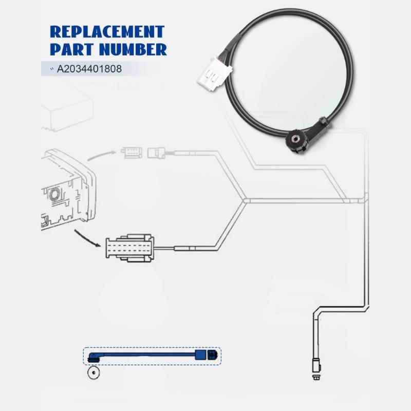 Enhanced Sound Auxiliary Cable 4Pin Copper Wire Strong Connection Easy Installation Aux Cable for W209 C209 A209