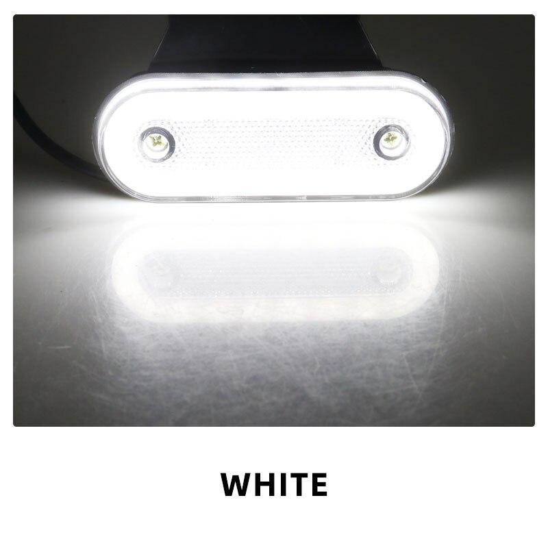 

1x 24 В светодиодный боковой габаритный фонарь с кронштейном для грузовика, габаритный фонарь, задний фонарь для прицепа, тягача, грузовика, предупреждающий стояночный фонарь, аксессуары белый