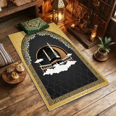 Religious Culture Prayer Floor Mat Islam Style Home Prayer Room Area Washable Antiskid Mats Art Decoration Aesthetic Rug Musalla