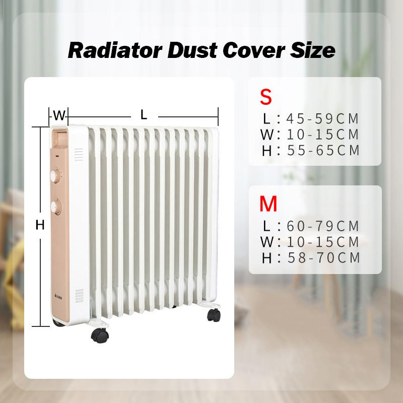 New Radiator Dust Cover Household Oil Tin Dust Cover Heater Dust Cover Fabric Electric Heating Dust Cover Home Storage Cleaning