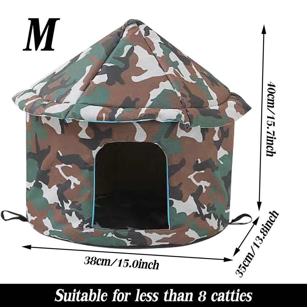 Cat House Dog Nest Waterproof Outdoor Winter Warm Pet Cave Insulated Outside Cat House Home Foldable and Washable Pet House