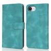 For iPhone 16e Wallet Case Double Folded Edge Skin Touch PU Leather Flip Phone Cover