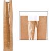 100 Pack Baguette Kraft Bags with Clear Front Window and 100 Seal Stickers, Fresh Breads Loaf Packing Bags, 23"x4"x1.6" Long Bread Kraft Paper