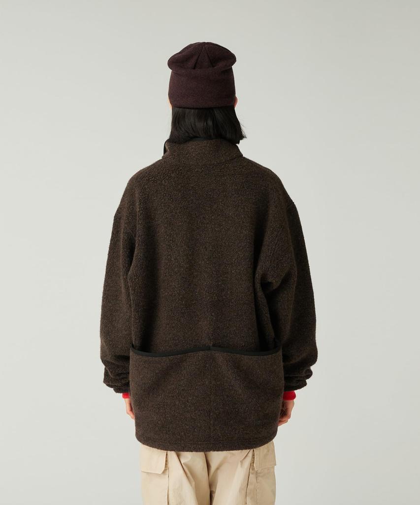 Snow Peak Recycled Wool Boa Pullover Dark Size S JK-25AU022, Top, Sweatshirt, Men's/Women's, Brown,