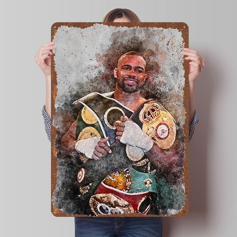 Roy Jones Jr Boxer Metal Posters Custom Vintage Metal Signs Wall Art Retro Tin Plaque for Man Cave Decoration Bedroom Desk Decor