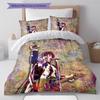 Art of Singer Pattern Bedding Quilt Set Quilt Cover Pillowcase Home Decoration Gift (1 * Duvet Cover + 2 * Pillowcase, Without Core)