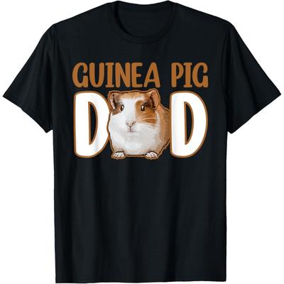 Cute Guinea Pig Design For Dad Men Cavy Guinea Pig Lovers T-Shirt(1)