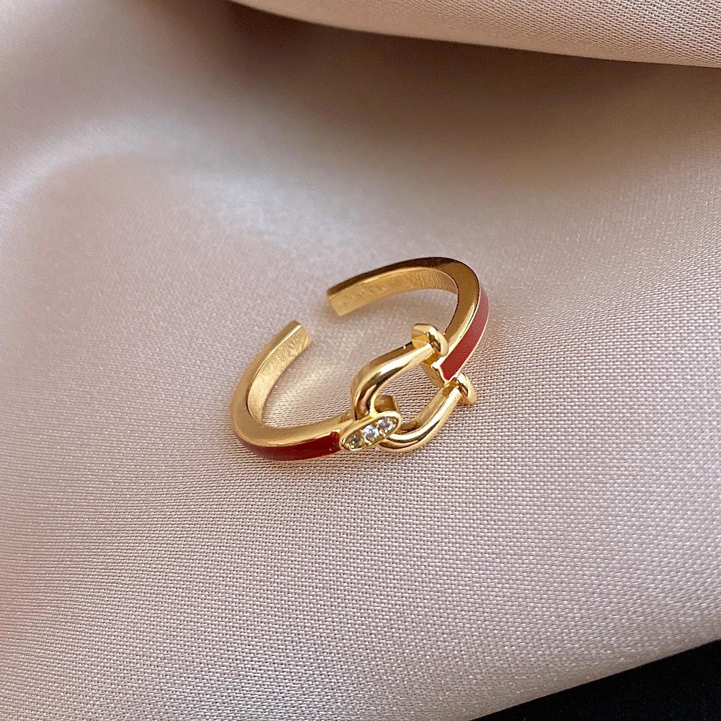 18k real gold electroplated zircon dripping oil red gourd bracelet niche bracelet retro versatile jewelry women