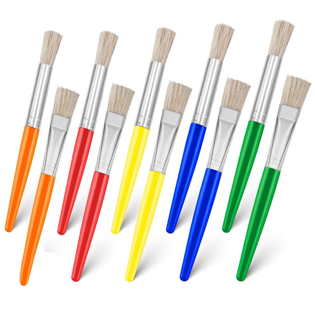 10/12/24/30Pcs Watercolor Paint Brush Children Paint Brush Kid Art Set for Oil Acrylics Watercolor Gouache Painting