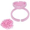 100pcs Lash Glue Holder Ring Cup Eyelash Extensions Quick Blossom Cup Lash Organizer Tool