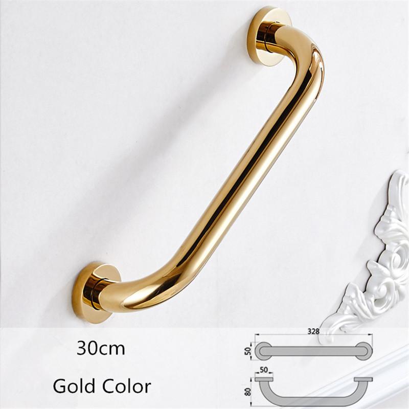 Tuqiu Gold Bathroom Tub Shower Safety Bar Rose gold brass Grab Bar Chrome Grip Hand grip Bathroom Handrail Grab Bar