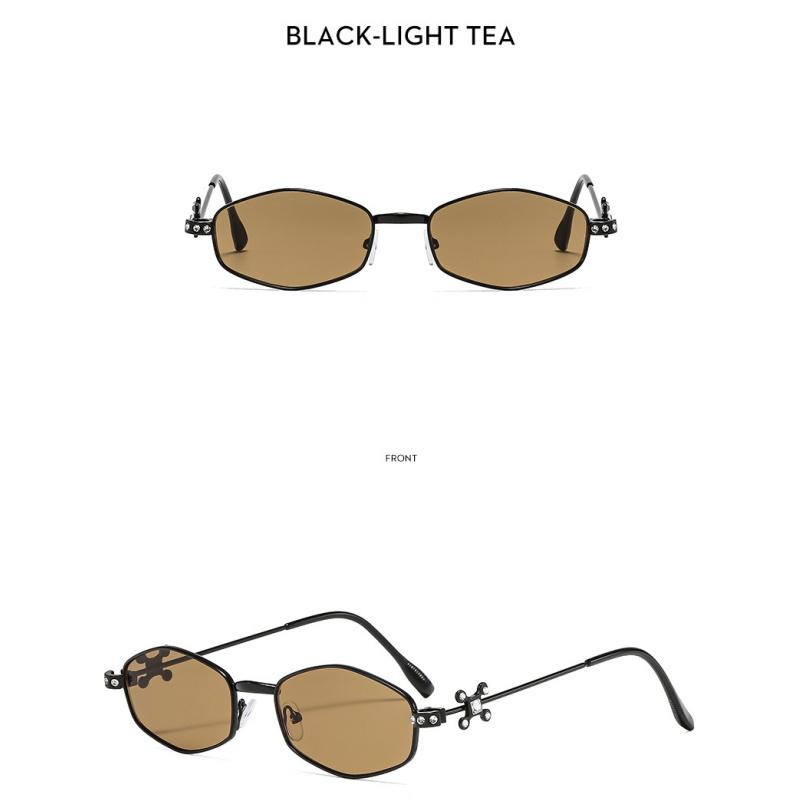 Women's sunglasses, men's and women's fashion polygonal metal sunglasses