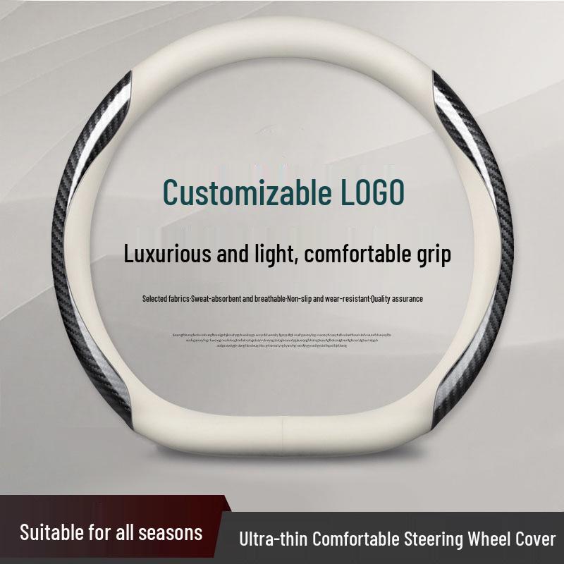 Steering Wheel Cover for BYD: Dolphin, Han, Seagull, Yuan Plus, Qin Plus DMI, Song, Tang - Includes Card Holder