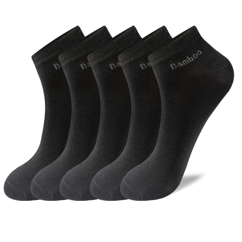 New 5Pairs Men Bamboo Fiber Socks Short Summer Breatheable Anti-Bacterial Man Ankle Socks Busines High Qualty Plus Size EU38-46