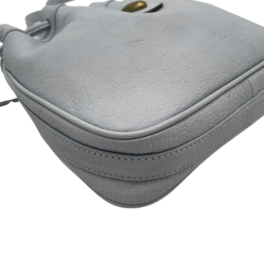 Used TOFF&LOADSTONE Drawstring type Shoulder Bag Bloomer BloomerShoulder Bag Light blue leather Women