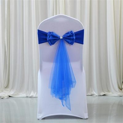 652F Satins Chair Cover Chair Sashes for Wedding Ceremony Dining Hall Party Outdoor Decoration Easy To Install