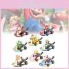Mario 8pcs Super Kart Pull Back Car Princess Luigi Bowser Figure Toys Children
