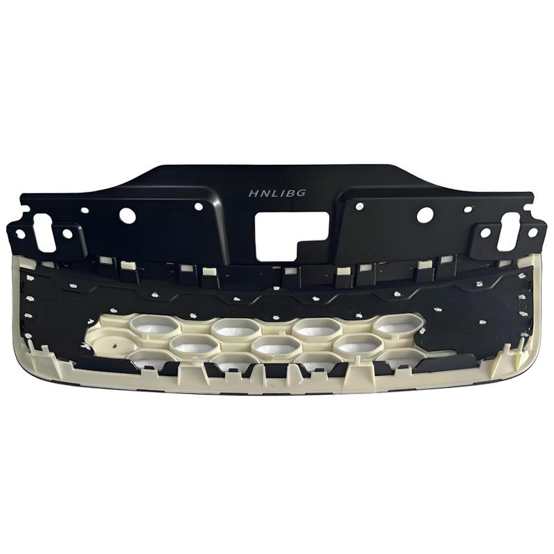 Kompatibel mit 2020 Land Rover Discovery 5: Schwarzer Rand Silbernes Netz Frontstoßstangen-Kühlergrill LR142423