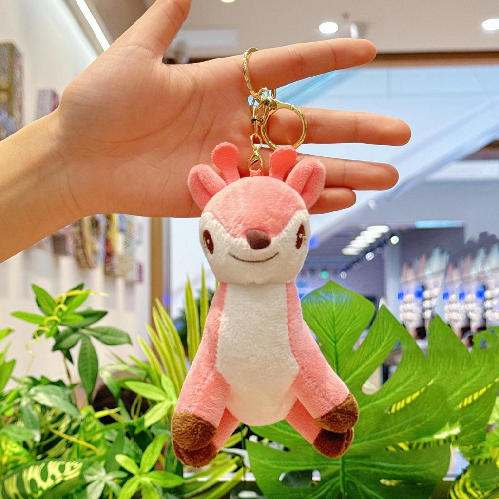 Cartoon Forest Animal Deer Plush Toy Doll Backpack Pendant