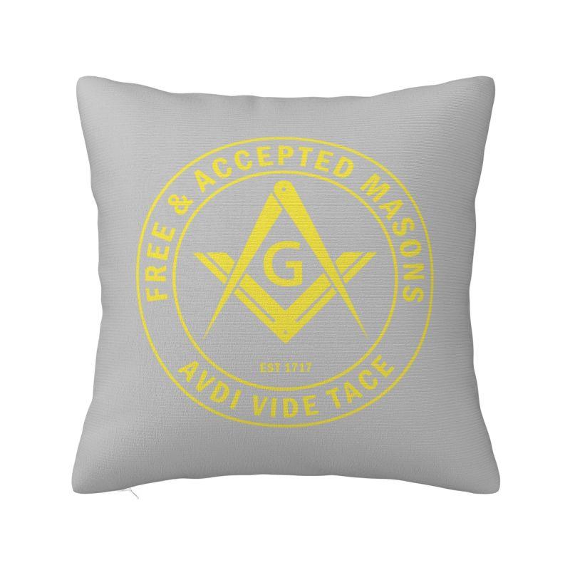 Custom Freemason Evil Eye Symbol Throw Pillow Covers Masonic Mason Chair Cushion Cover Square Pillowcase