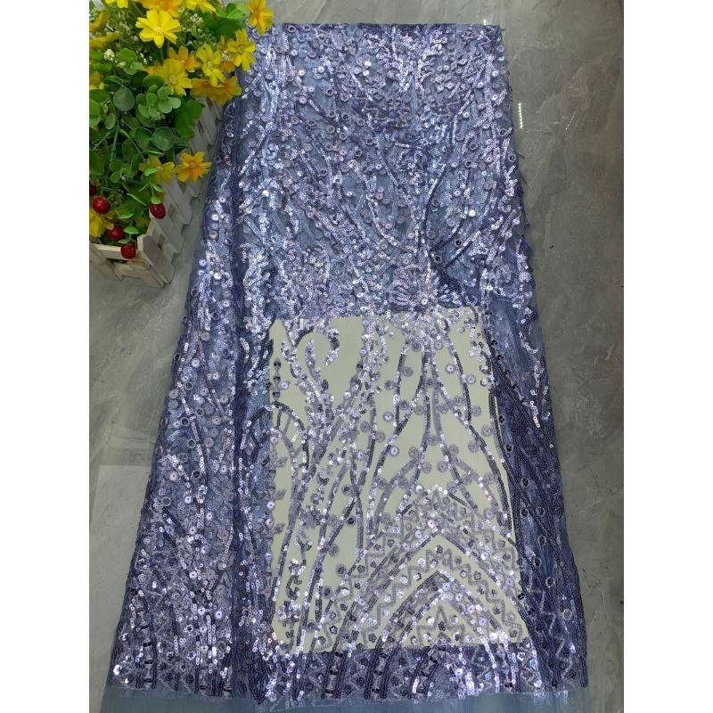 1/3Yards Luxury Sequin Beaded Lace Fabric Embroidered Tulle Mesh Fabric for Wedding Dress Evening Gown Bridal Party DIY Sewing
