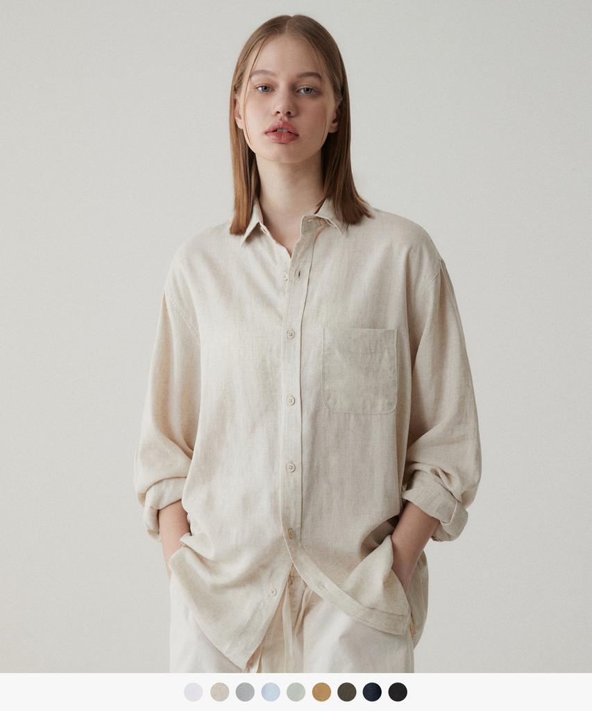 SUARE WOMEN Essential Tencel Linen Oversized Shirt - 9 Colors