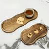 Asymmetrical Acacia Wood Tray Versatile Serving Plate for Snacks Desserts Coffee Coaster Home Afternoon Tea Table Decor