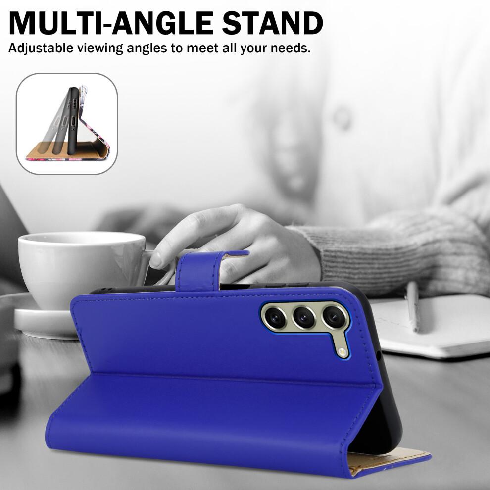 (Samsung Galaxy A05s, Blue) For Samsung Galaxy A05S Leather Book Flip Wallet Case