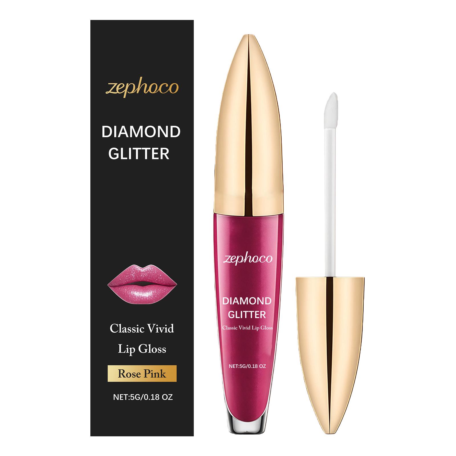 

Zephoco Luminous Lip Glaze - Rose Pink: Moisturizing, Non-Staining, Hydrating, Silky, and Portable. 5g (Export Only, Not for Domestic Sale) троянди рожеві кольору